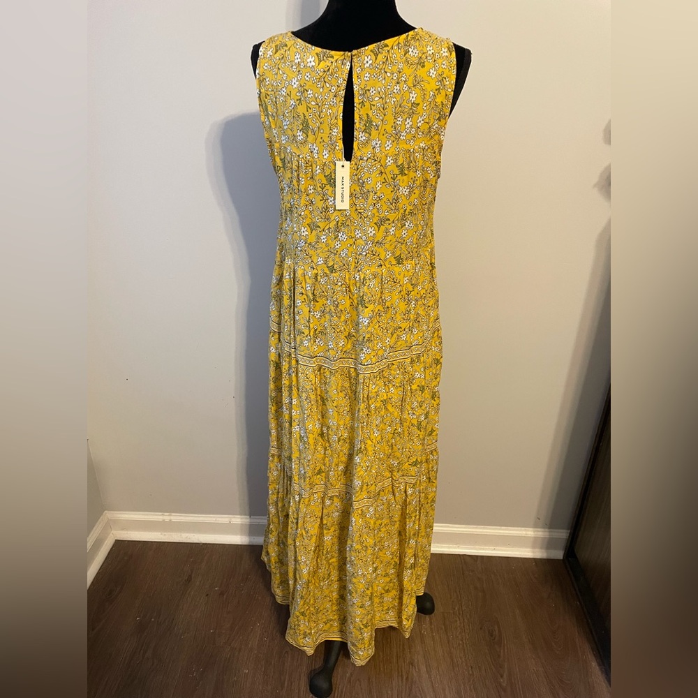 Max Studio Yellow Floral Maxi Dress - Picture 3 of 5